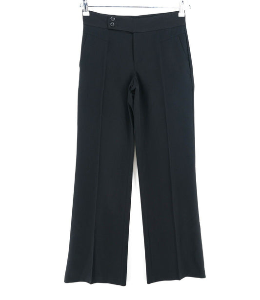 STEFANEL Black Flared Pants Trousers Size EU 34 UK 4 US 2