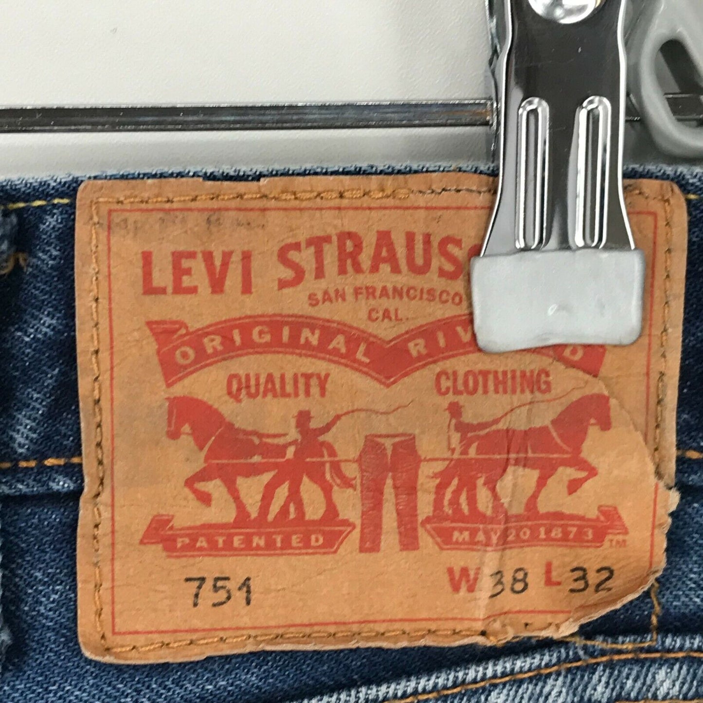 Levi's 751 Blue Regular Straight Fit Jeans W38 L30