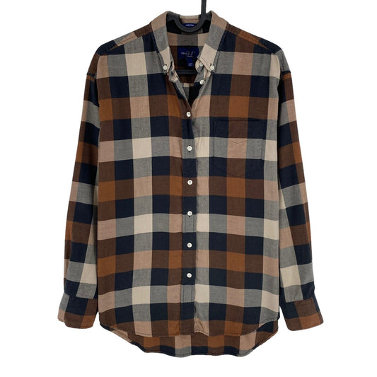 GANT Brown Pure Prep Plaid Shirt Size EU 32 UK 4 US 2