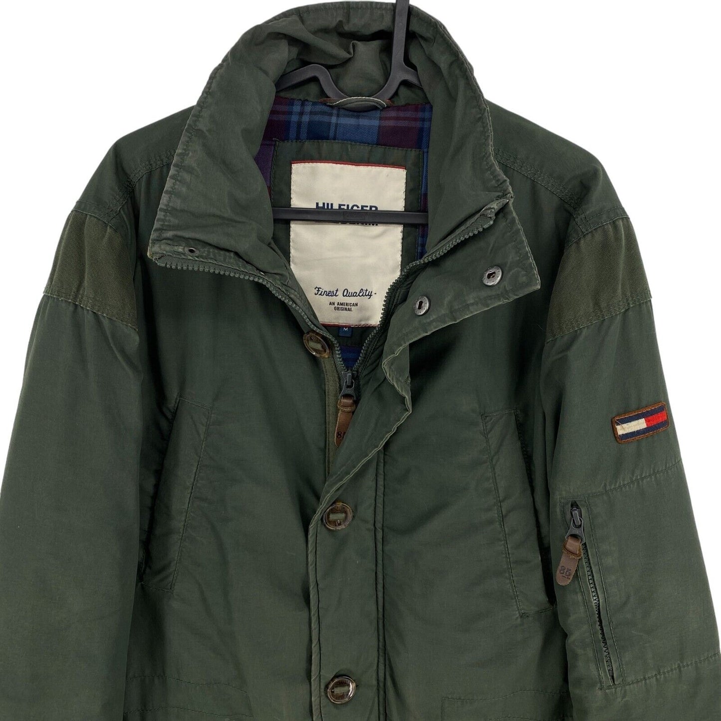 TOMMY HILFIGER Denim Dark Green Padded Parka Jacket Size M