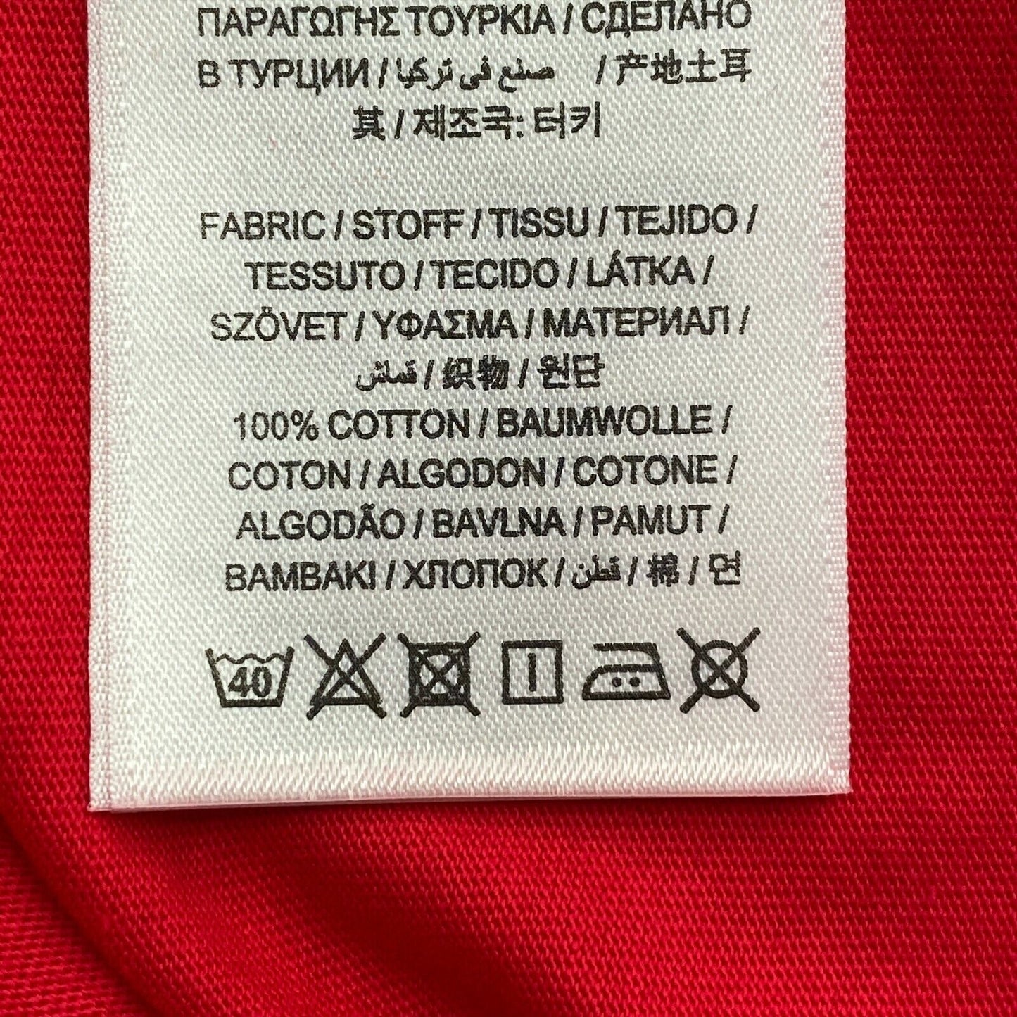 GANT T-shirt à col rond avec logo rouge taille M