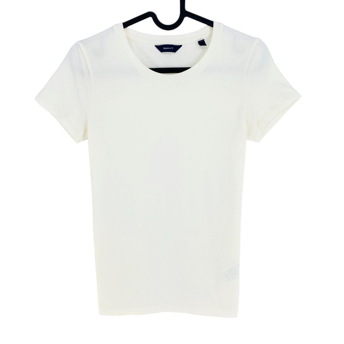 GANT T-shirt à col rond COTT/ELA blanc taille S