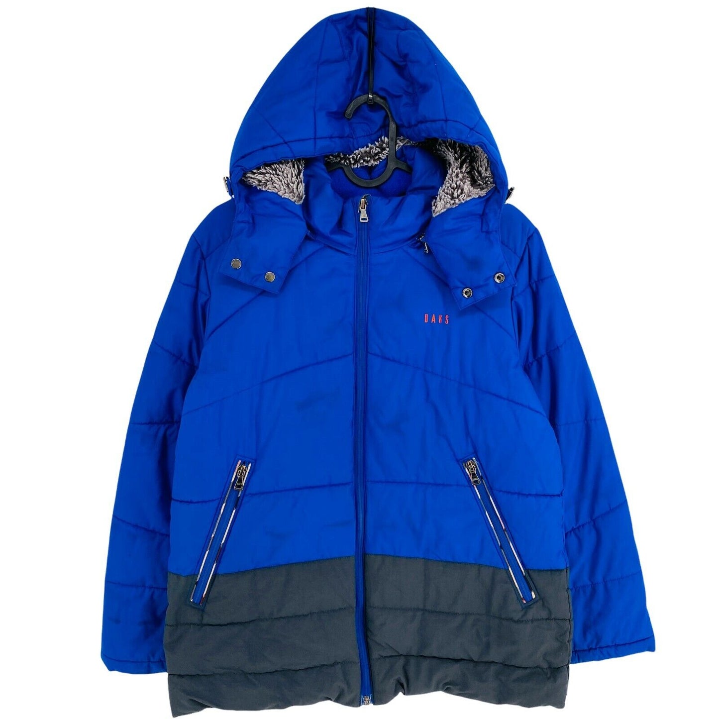 DAKS Blue Hooded Puffer Jacket Coat Size Boys 150 cm 13 years