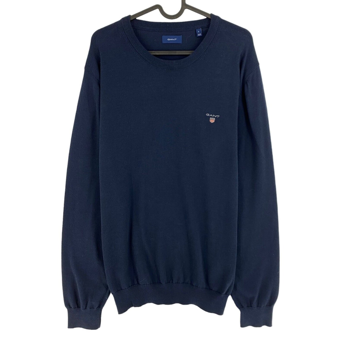 GANT Bleu Marine Original Coton Crew Neck Sweater Pull Taille L