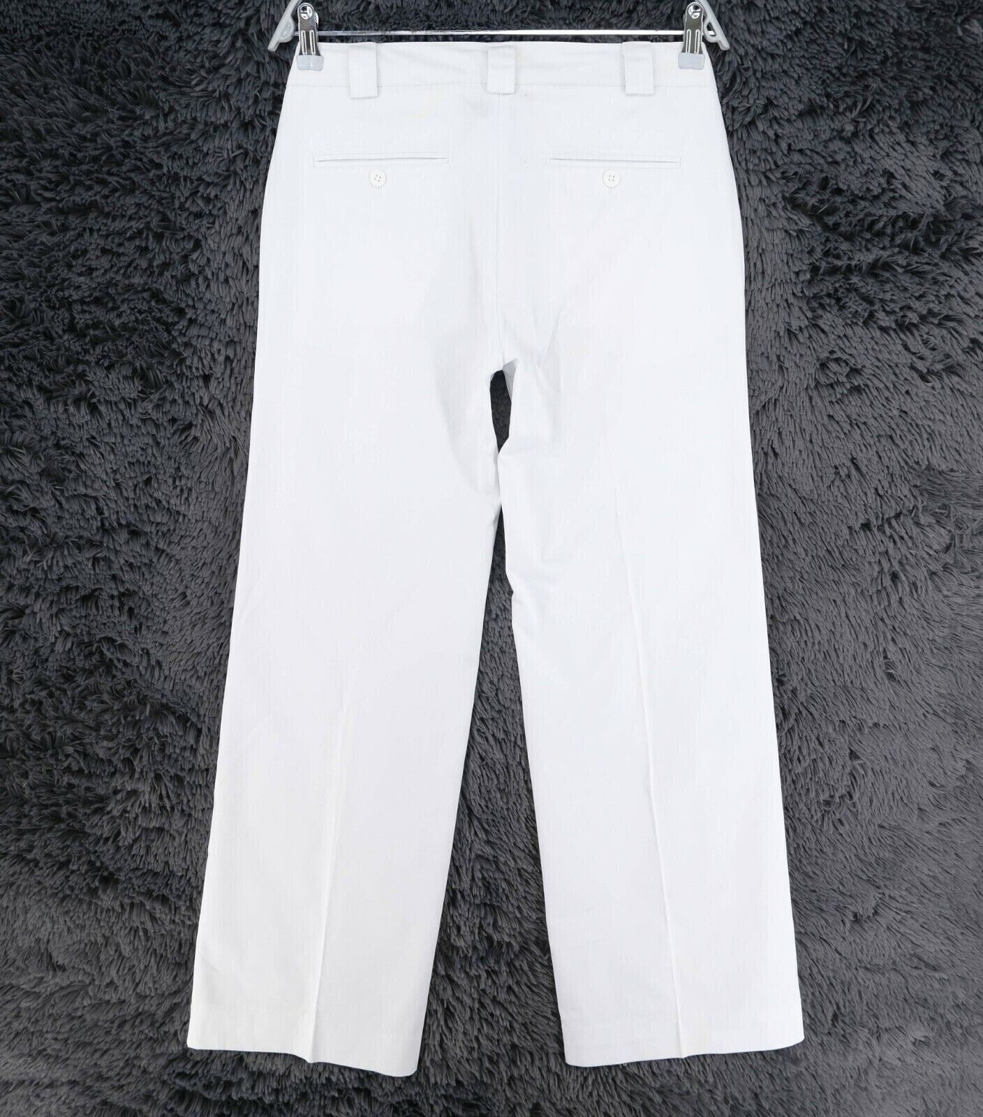 S`NOB White Wide Leg Fit Chino Pants Trousers Size S