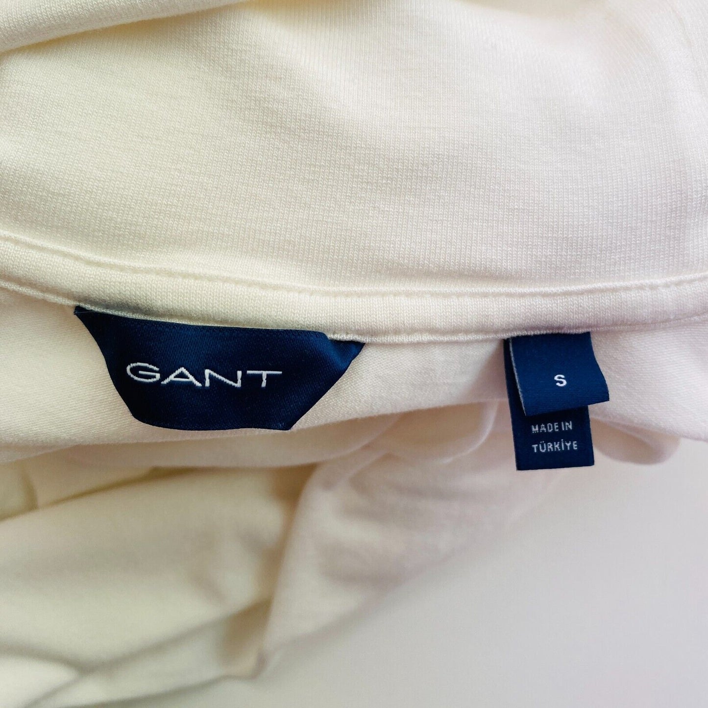 GANT White Jersey Long Sleeves Turtle Neck T Shirt Size S