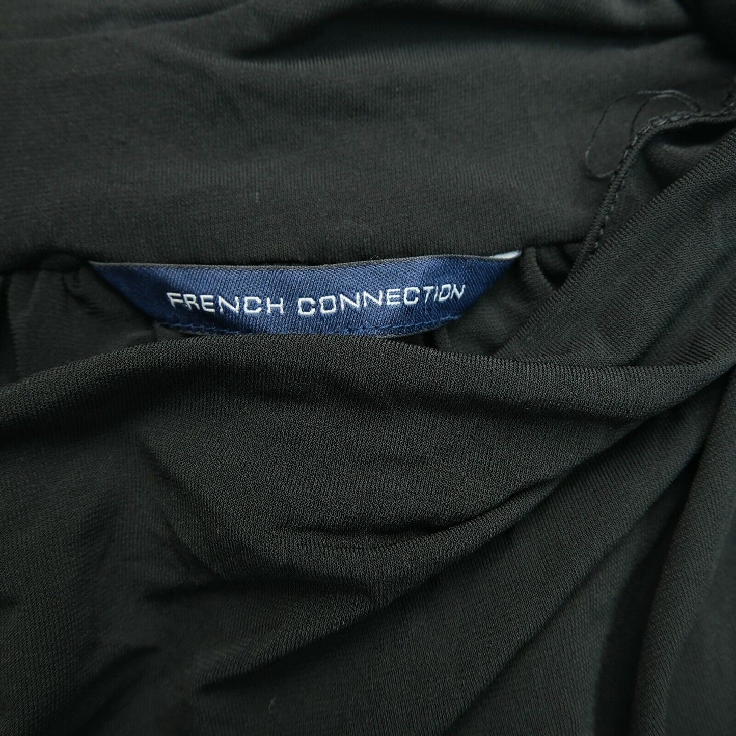 FRENCH CONNECTION Chemisier noir à manches longues et col rond Taille 10 - S 14 - L