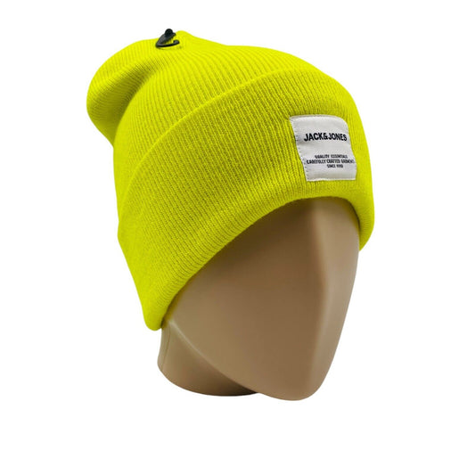 JACK & JONES Unisex Adult Yellow Knit Beanie Winter Hat Set One Size