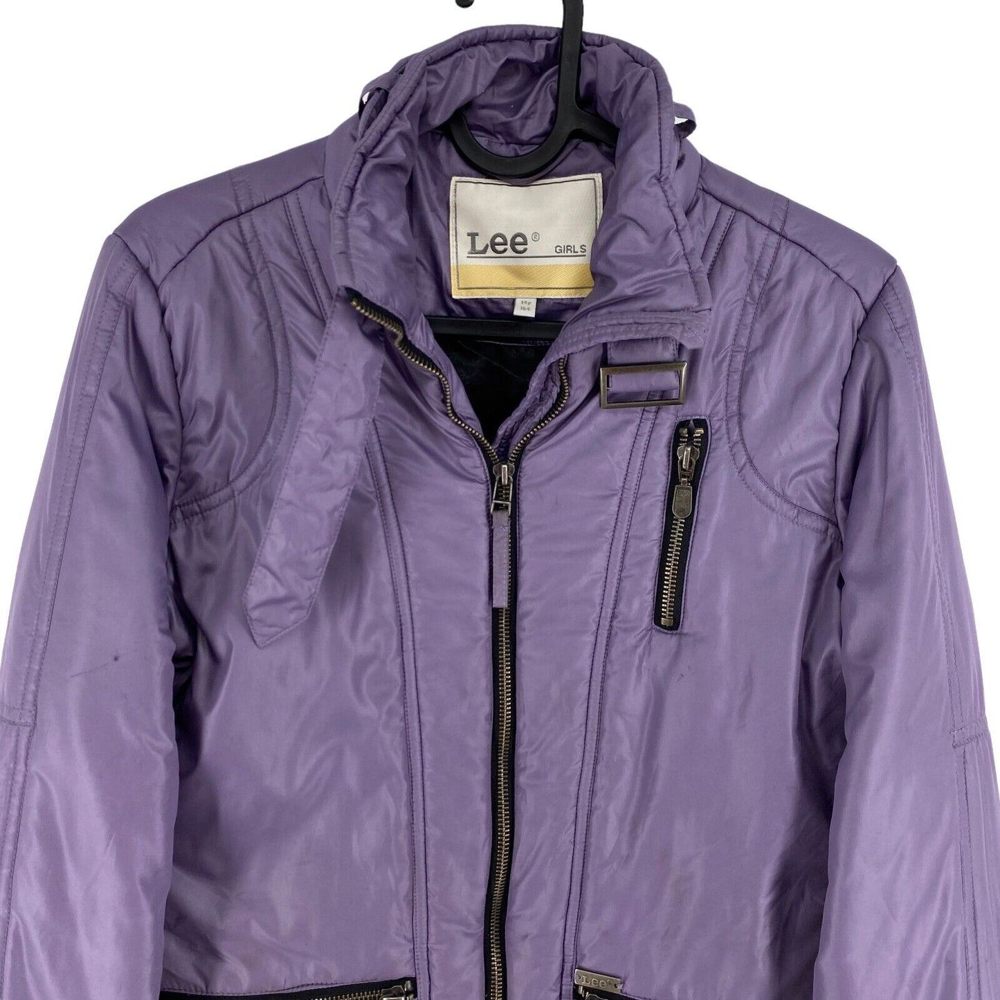 Lee Purple Belted Padded Jacket Coat Size 14 Years