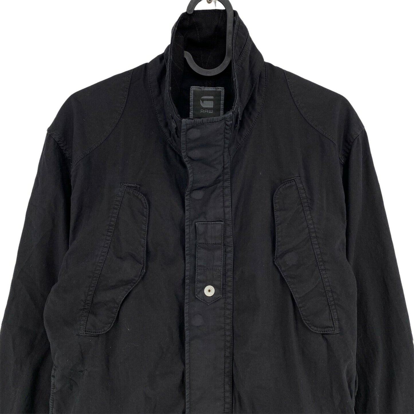 G-STAR RAW BENIN Schwarze Overshirt-Jacke aus 100 % Baumwolle, Größe L