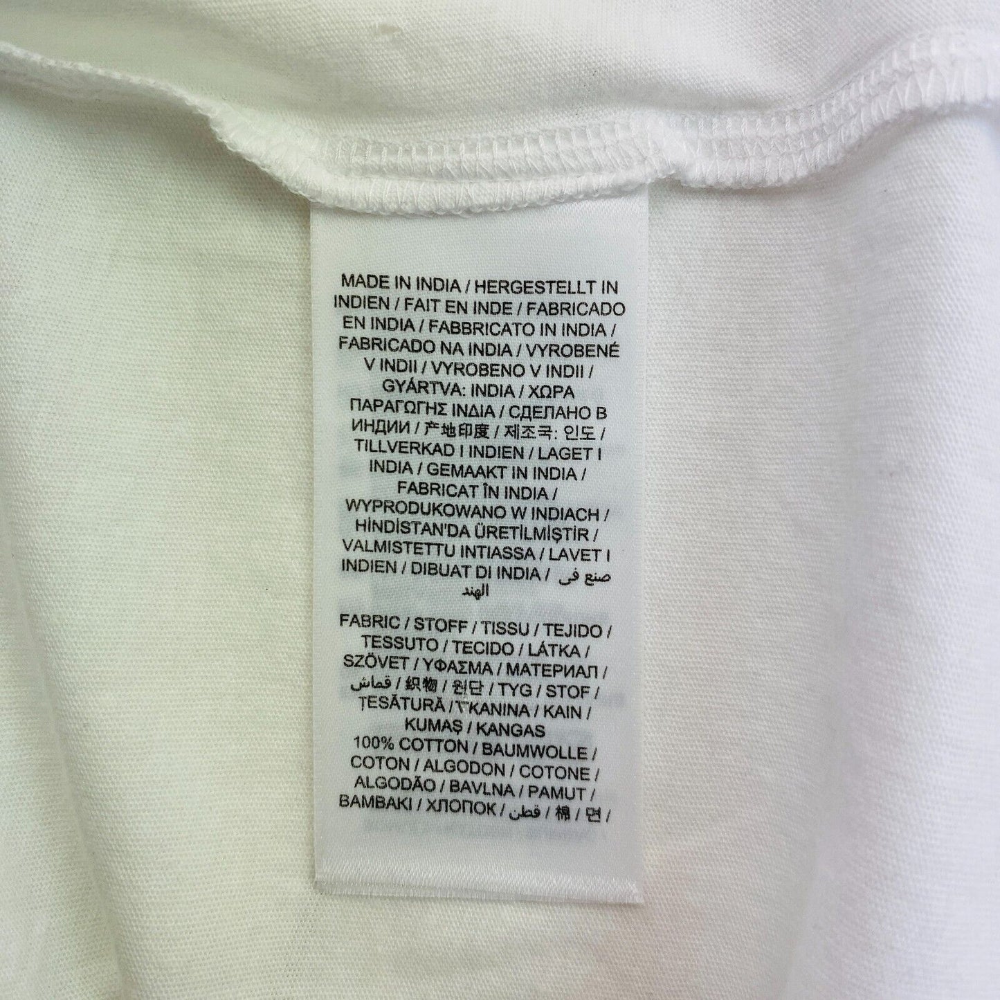 GANT T-shirt à col rond avec logo blanc Taille XS