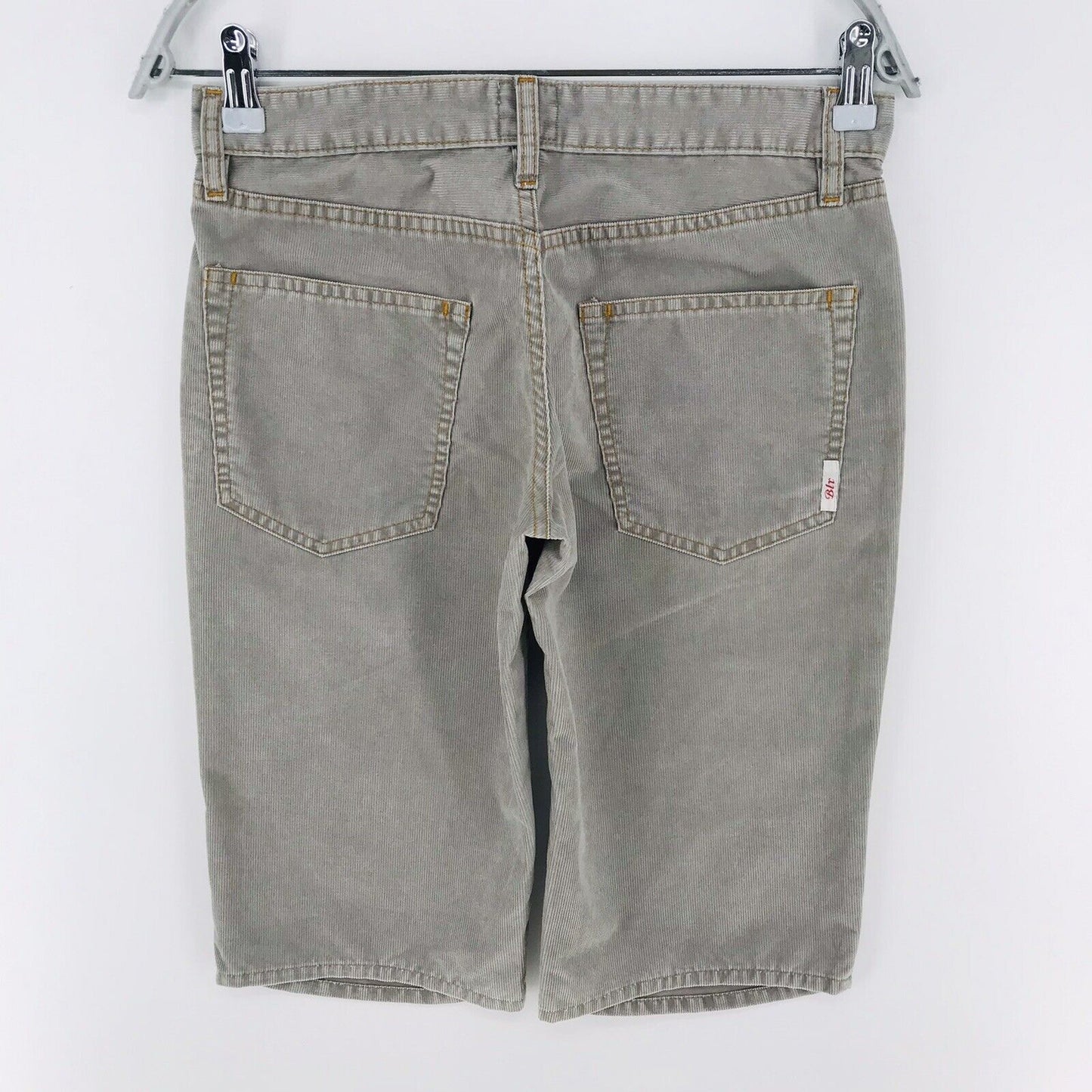 RRP €123 BELLEROSE Grey Regular Fit Corduroy Bermuda Shorts W28 W30 W32