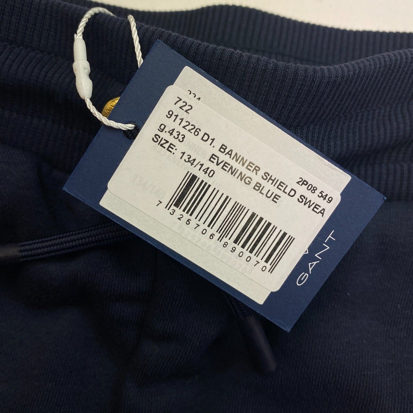 GANT Boy Navy Blue Banner Shield Sweat Pants Hose Größe 9-10 Jahre 134/140 cm