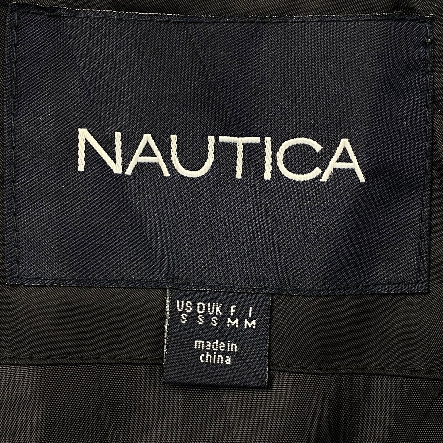 NAUTICA Black Hooded Parka Jacket Coat Size S