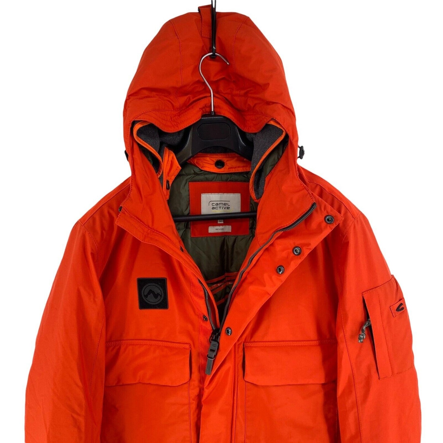 CAMEL ACTIVE Men Orange Hooded Padded Jacket Coat Size EU 54 UK/US 44