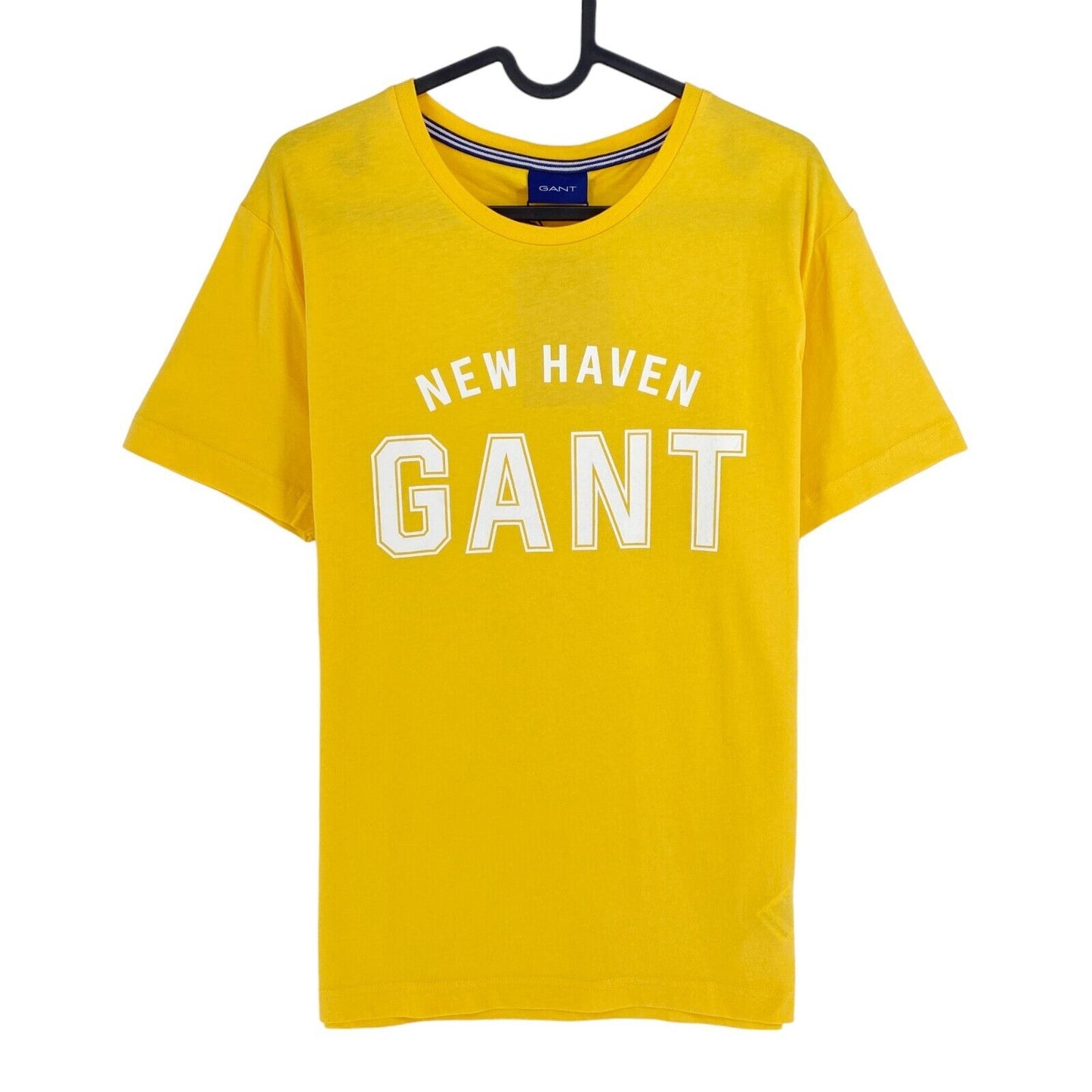 GANT Men Yellow Logo Crew Neck Short Sleeve T Shirt Size S