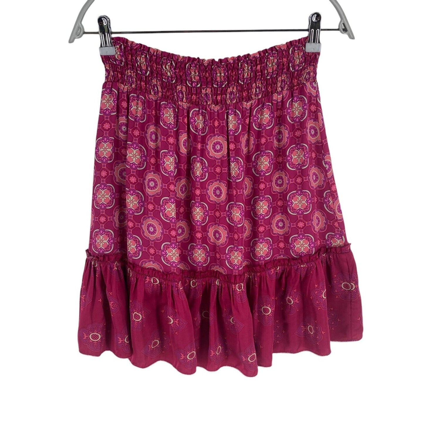 ODD MOLLY Women Dark Pink Funky Belle Skirt Size 2 / M