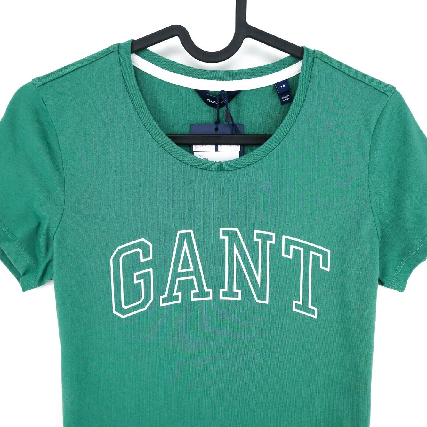 GANT T-Shirt mit Rundhalsausschnitt, Grün, Größe XS