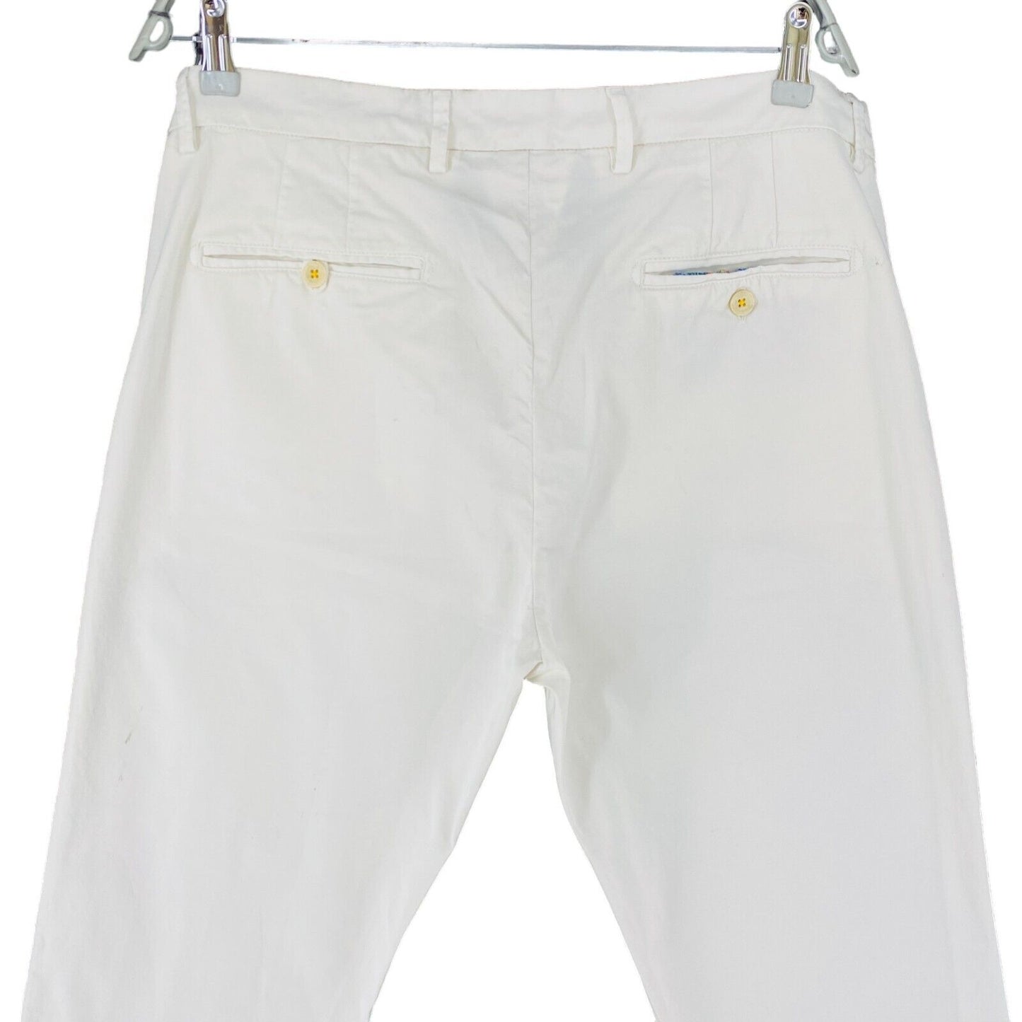 MANUEL RITZ White Slim Fit Chino Trousers Size EUR 54 W34