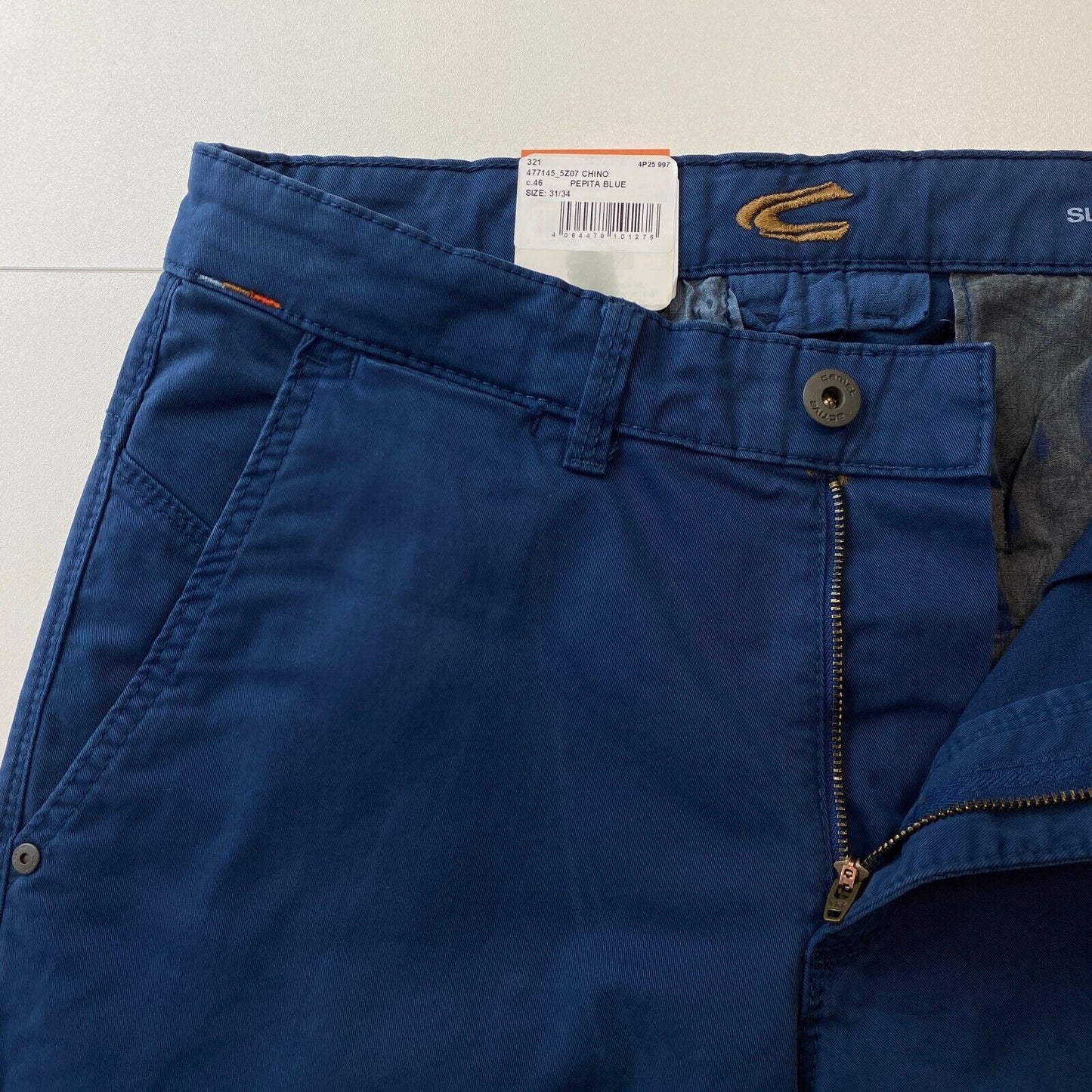 Camel Active Dark Blue Mens Slim Fit Chino Trousers W31 L34