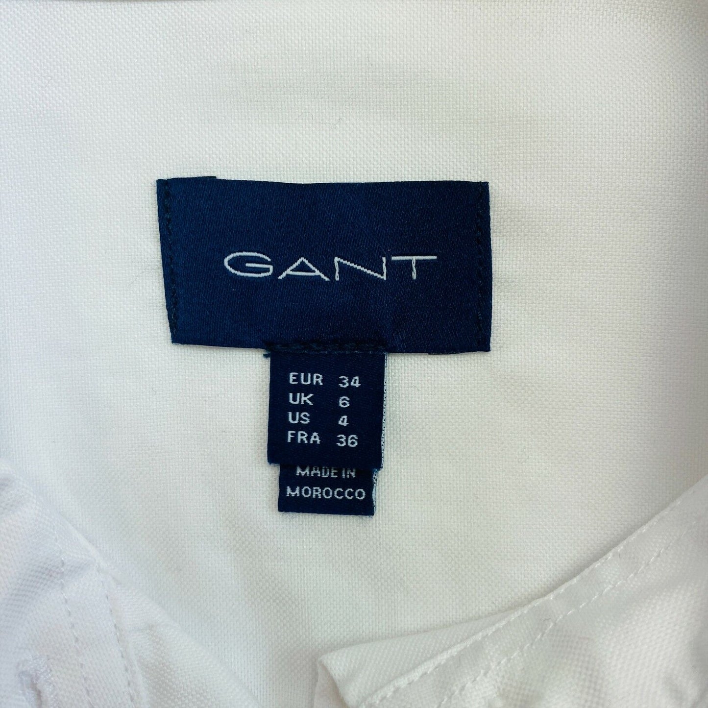 GANT White Oxford Solid Shirt Size EU 34 UK 6 US 4