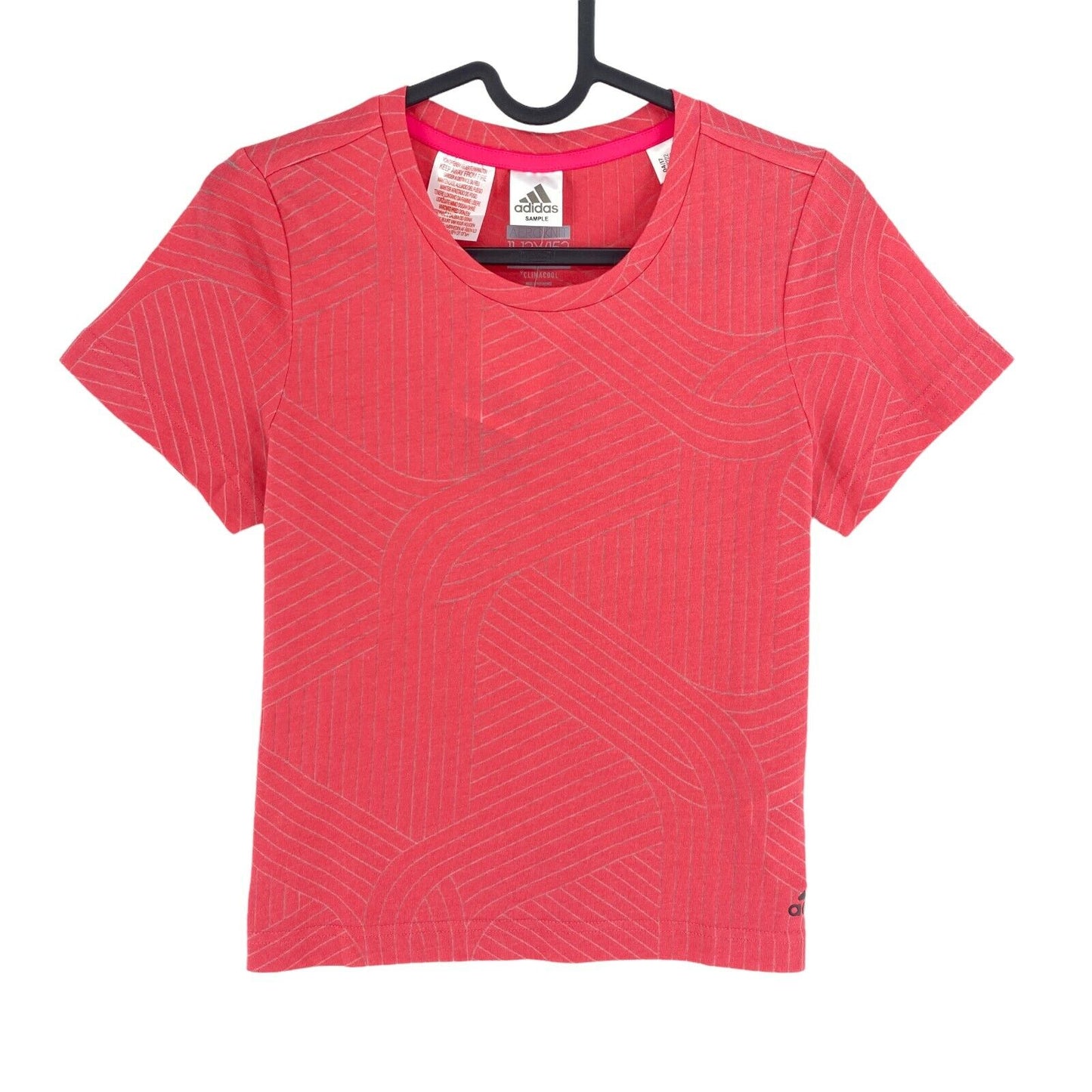 Adidas Climacool, Rosa, Aero Knit, Rundhals-T-Shirt, Größe 11–12 Jahre