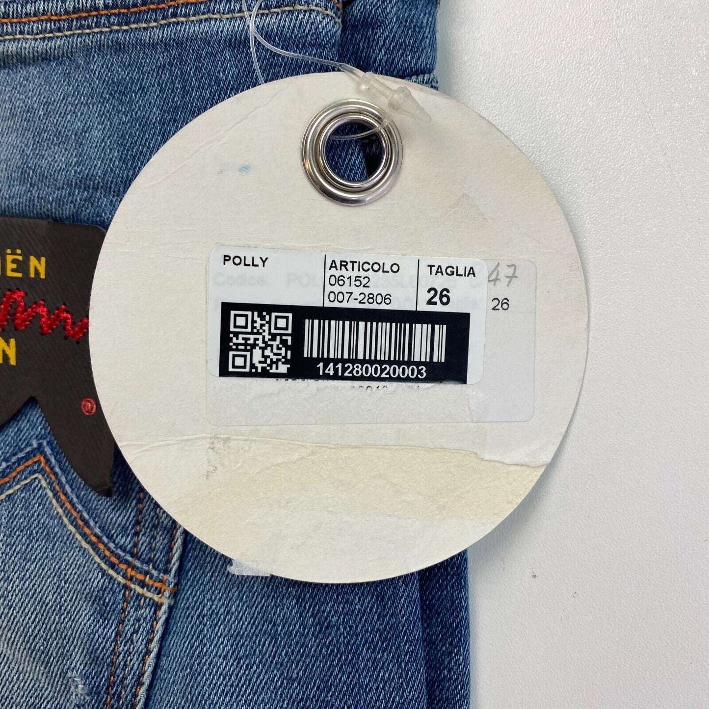 JACOB COHEN Damen POLLY Straight Jeans in Blau, Größe W26 L36