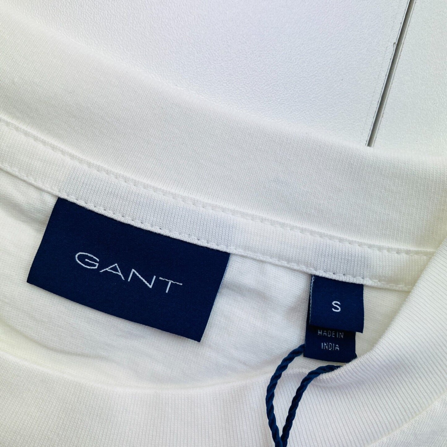 GANT White Regular Tonal Shield Crew Neck T Shirt Size S