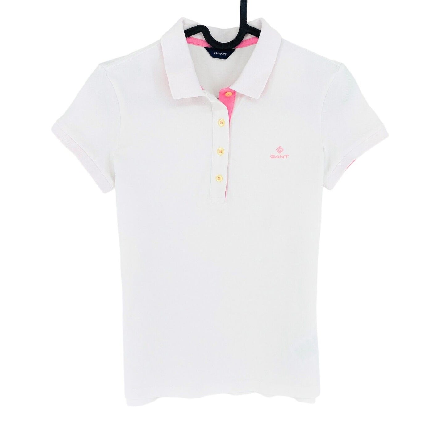 GANT Polo piqué à col contrasté blanc Taille XS