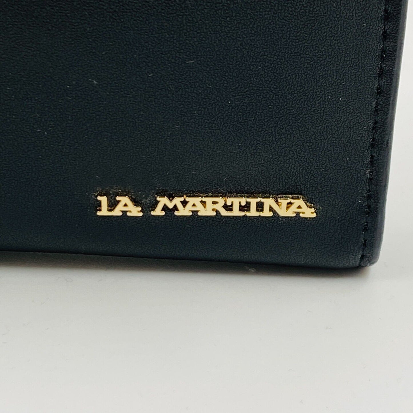 La Martina Black Women Logo Calf Leather Wallet