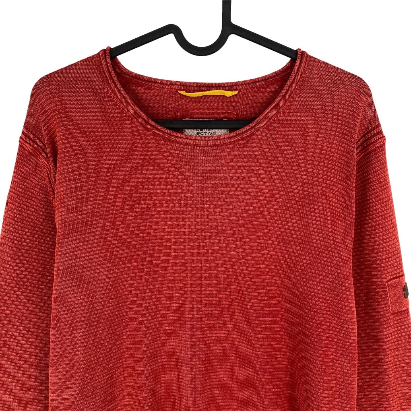 Camel Active Red Textured Crew Neck Sweater Jumper Size M