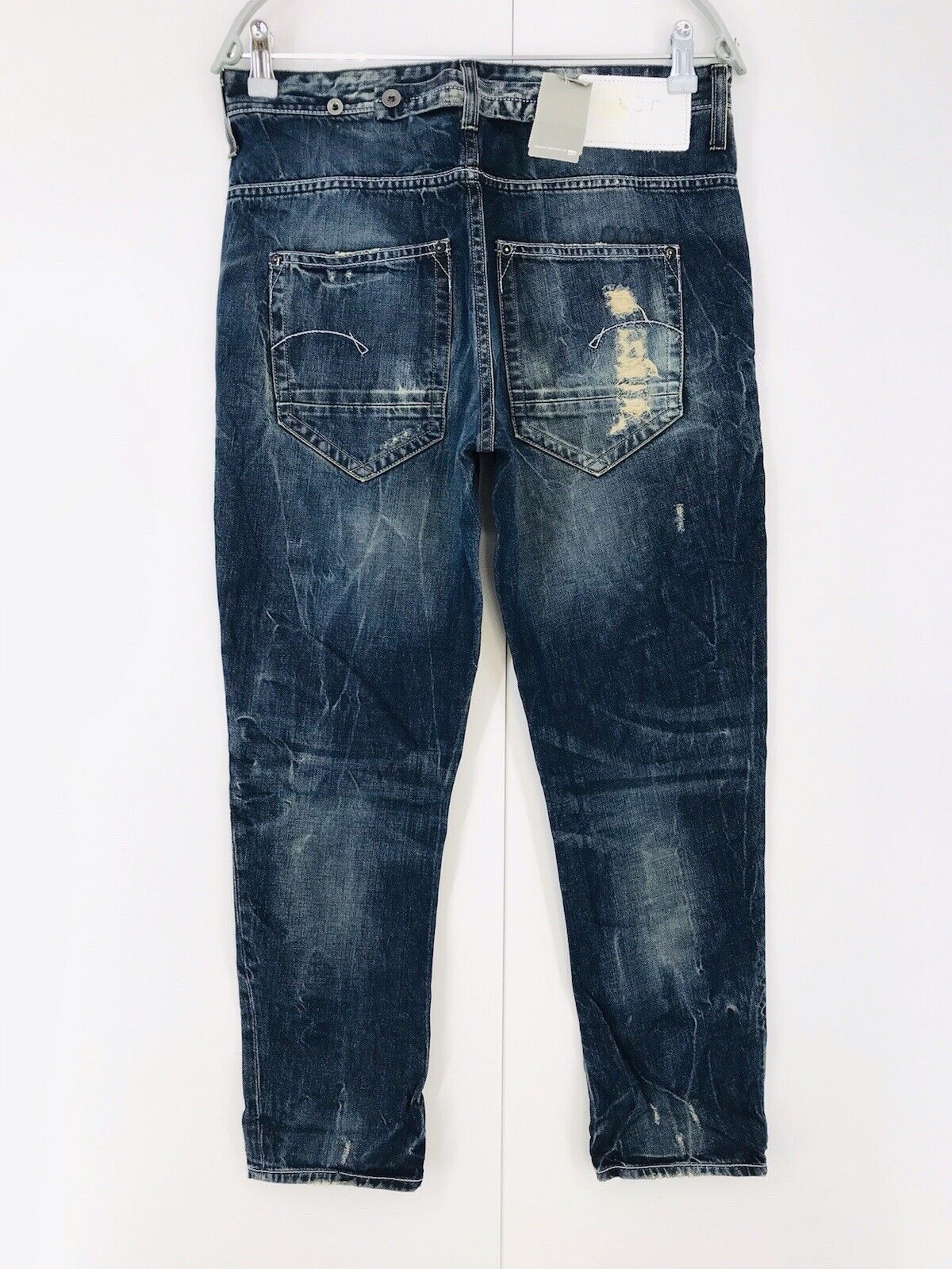 G-STAR RAW LYRIC Femmes Bleu Foncé Loose Tapered Fit Jeans W26 L32