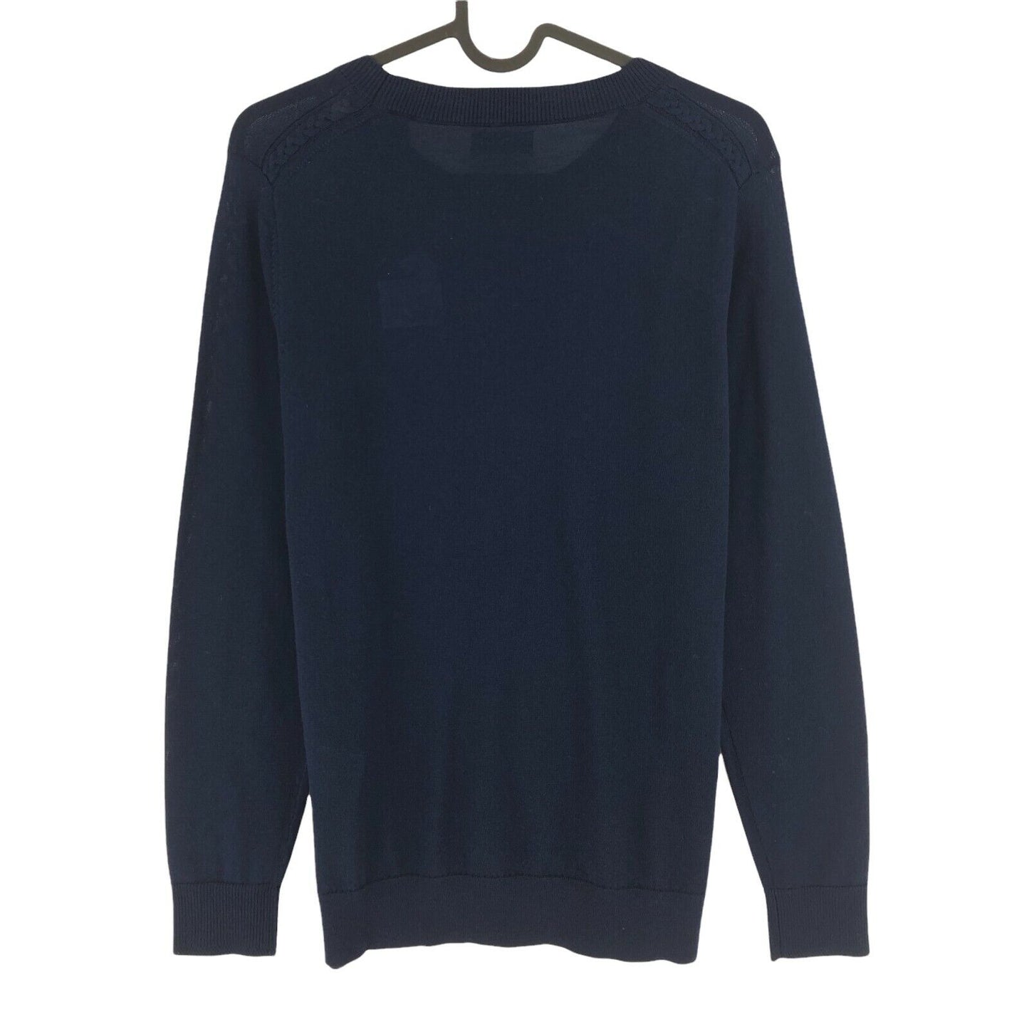 GANT Navy Blue Washable Merino Crew Neck Sweater Pullover Size S