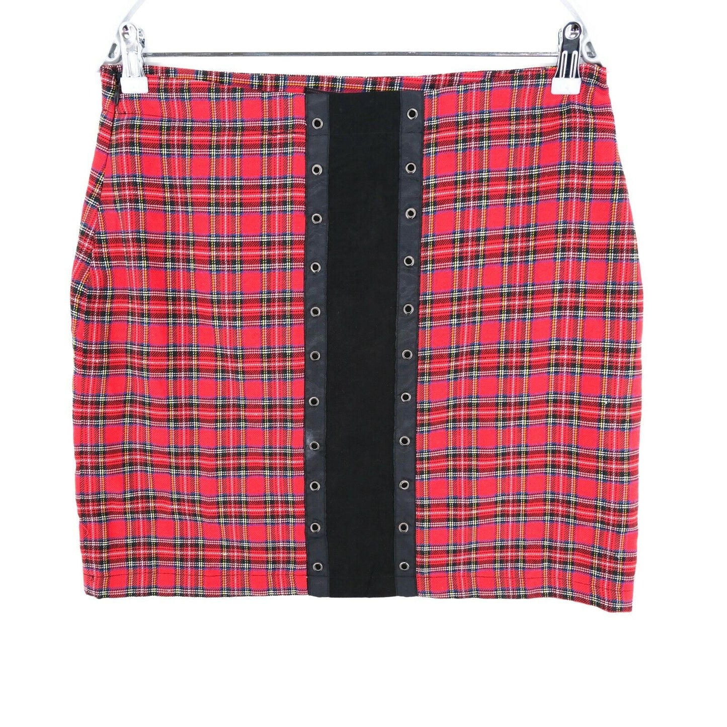 MISSING JOHNNY Red Check Short Skirt Size M