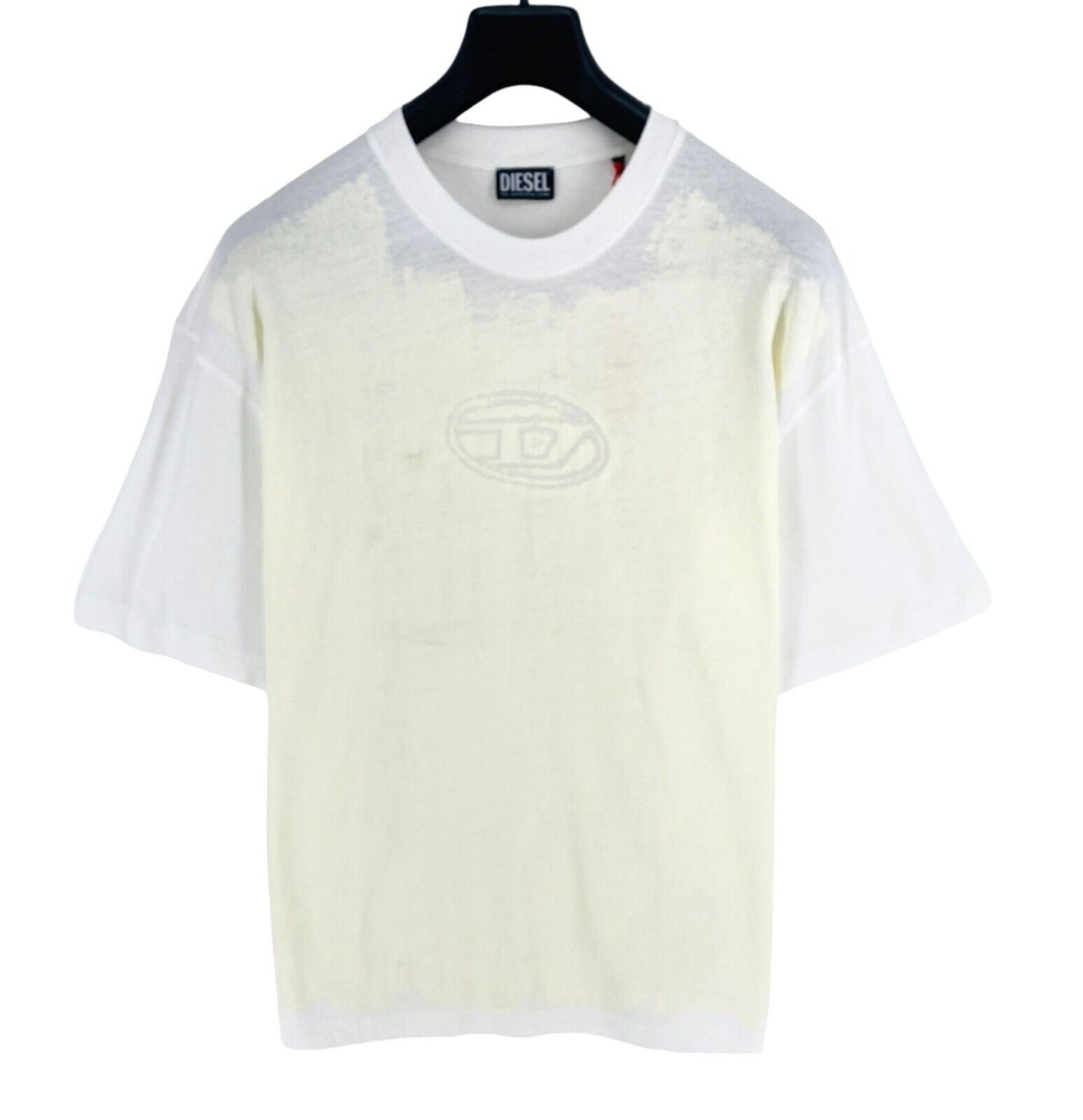 DIESEL Men White T-WASH-E1 Crew Neck Short Sleeve T-Shirt Size XL