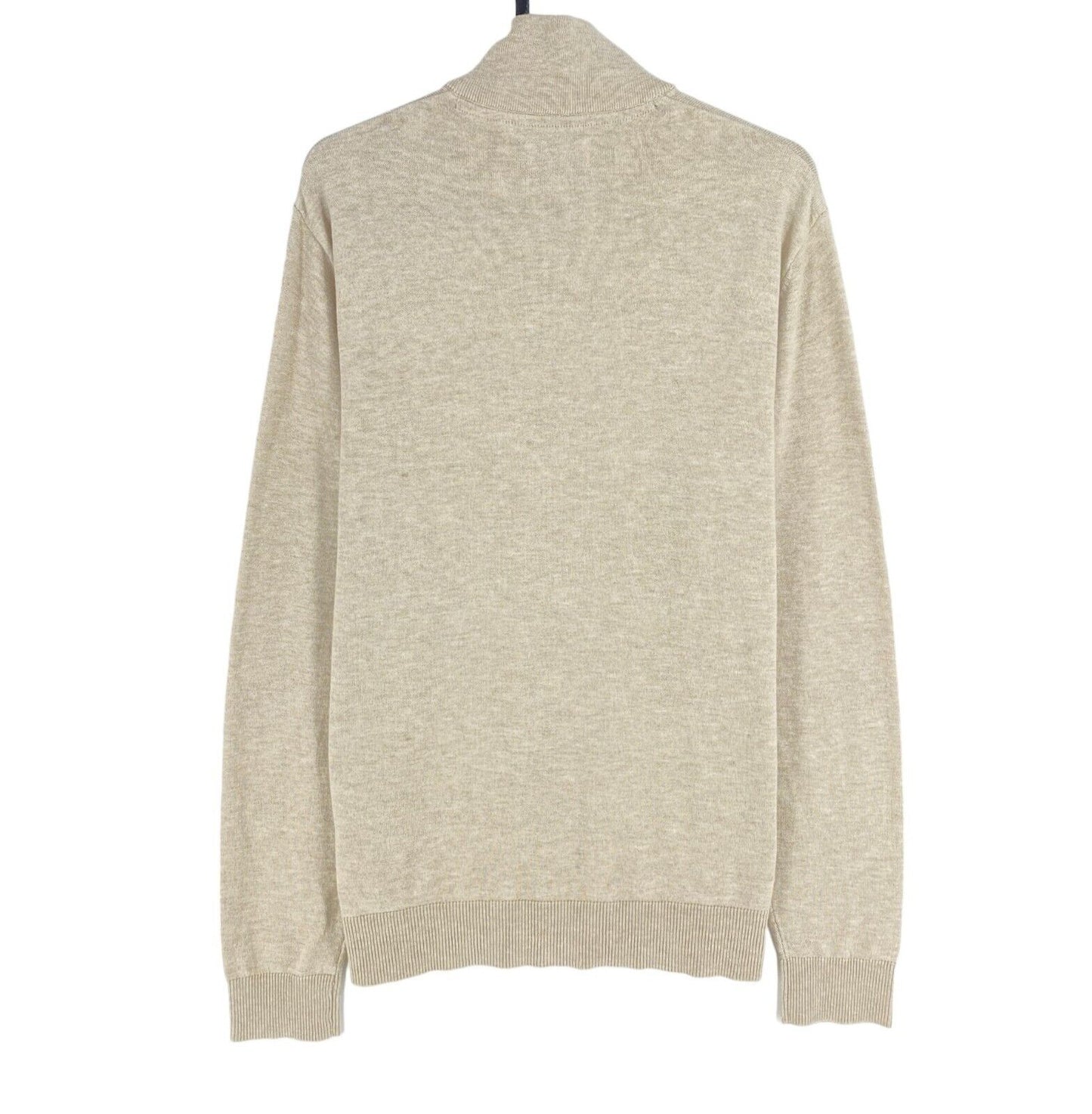 JACK&amp;JONES Pull demi-zippé en tricot beige Taille L