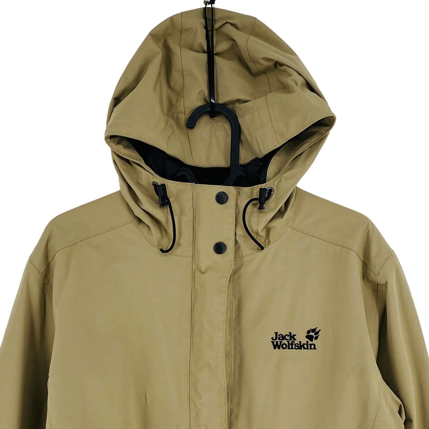 Jack Wolfskin Texapore Microguard Hellbraun Kapuzenjacke Mantel Gr. M