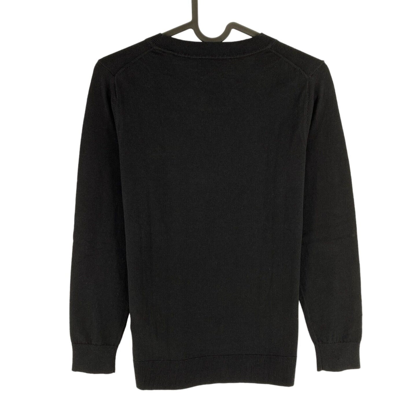 GANT Black Cotton Cashmere Crew Neck Pullover Sweater Jumper Size XS