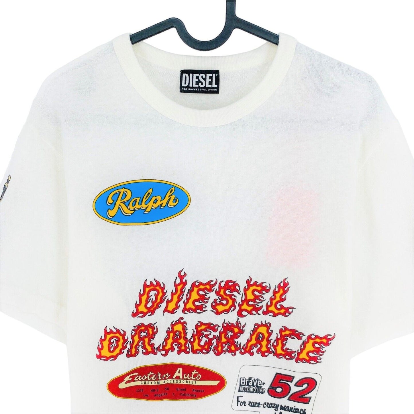 Diesel White Just Crew Neck T-Shirt Size S