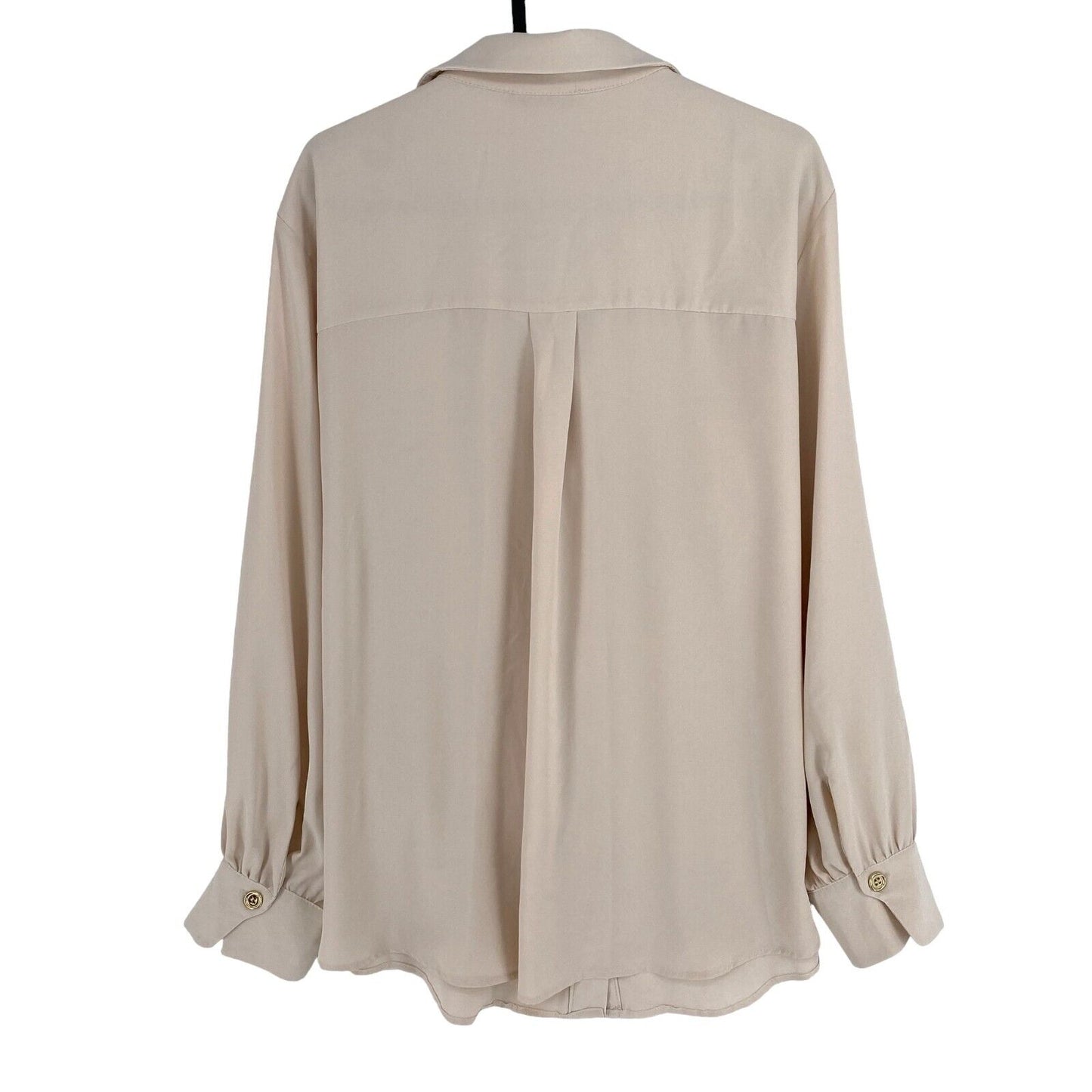 KITANA Women Beige Shirt Blouse Size IT 50 EU 46 UK 18 US 16