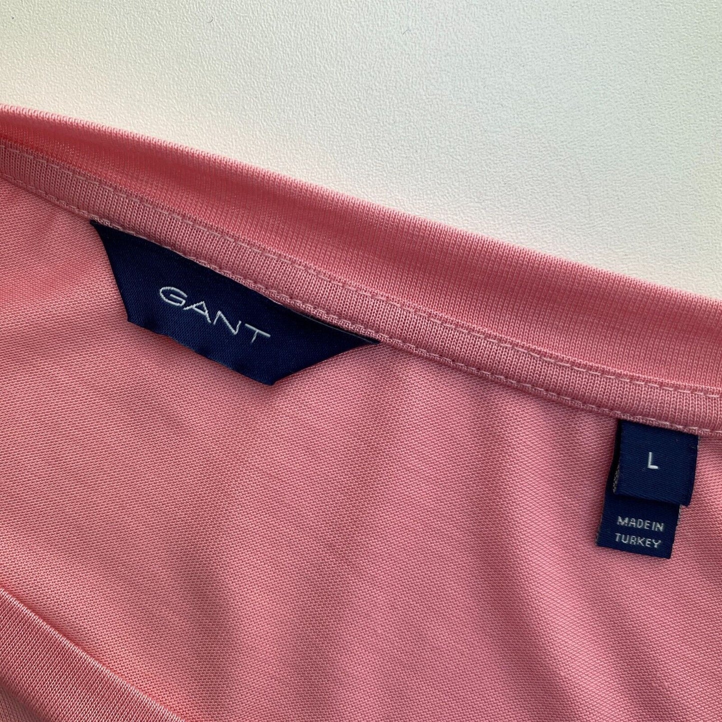 GANT Pink Lightweight Crew Neck T Shirt Size L