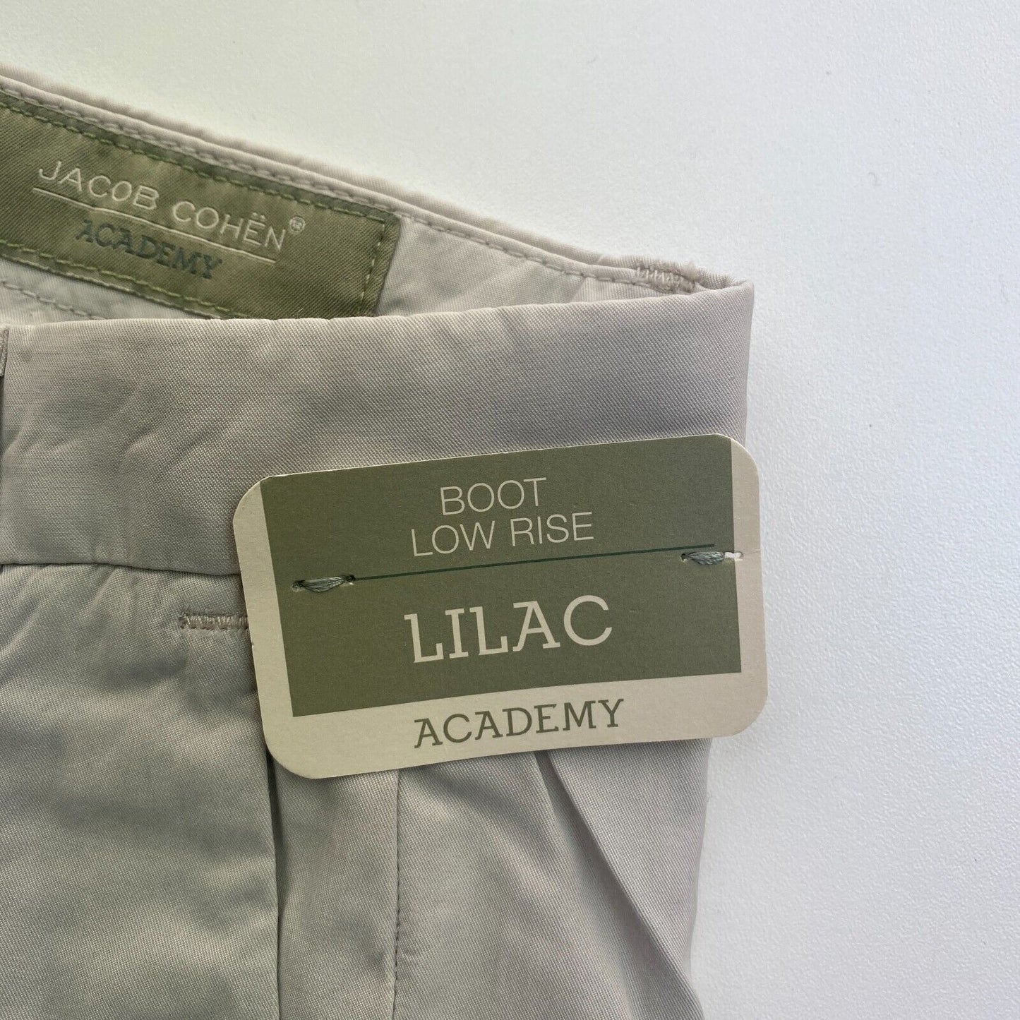 JACOB COHEN Women LILAC Grey Low Rise Chino Pants Trousers Size W30 L30