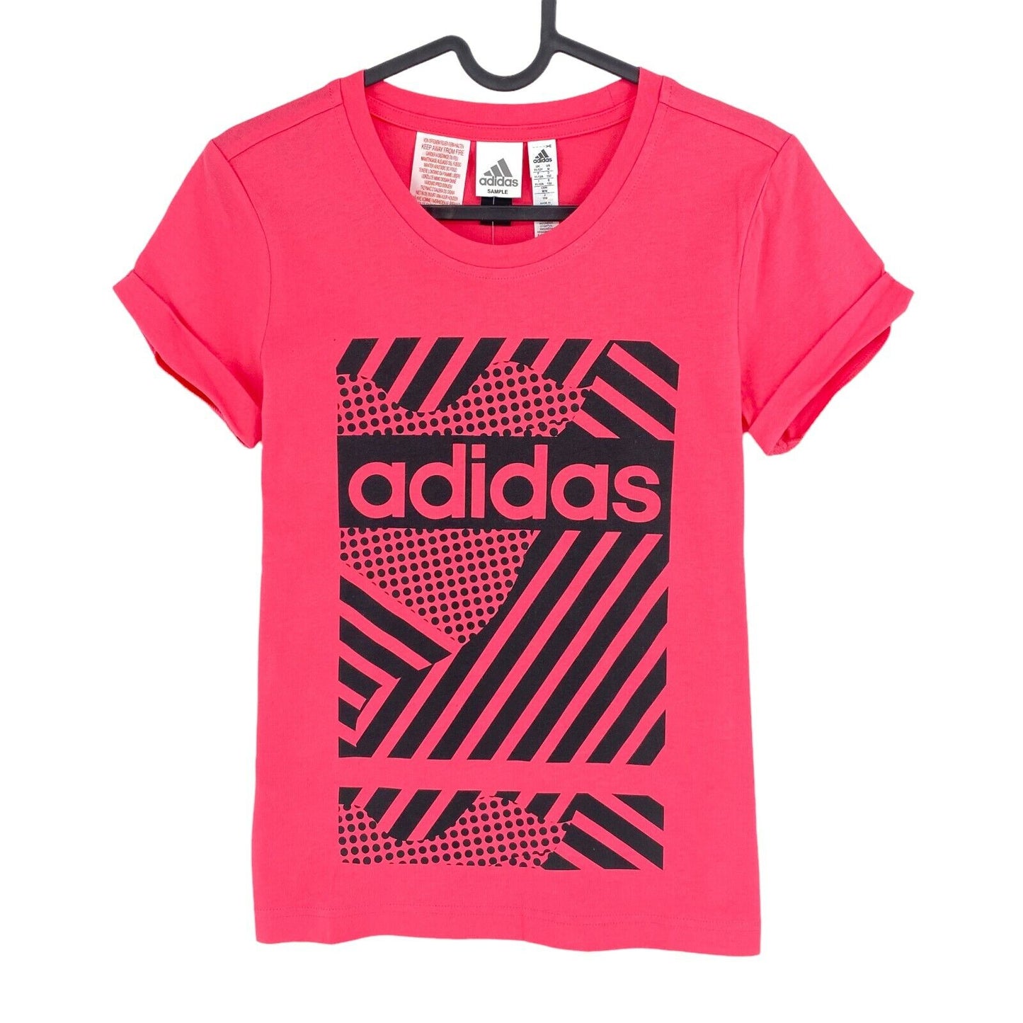 Adidas Pink Xcite T-Shirt mit Rundhalsausschnitt, Größe 11–12 Jahre