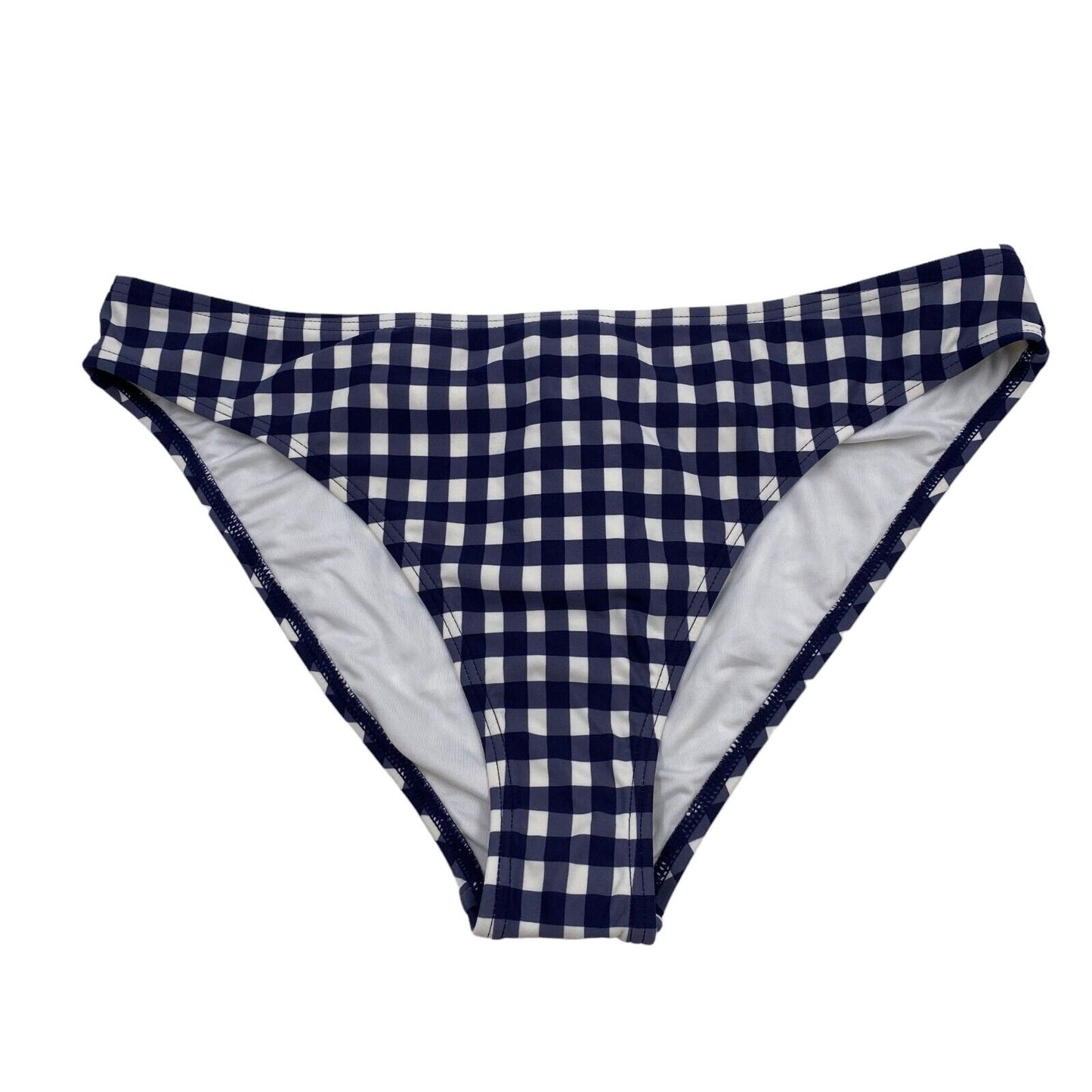 O`Neill Women Blue Check Briefs Swim Bottom Size EU 40 UK 12 US 10 L