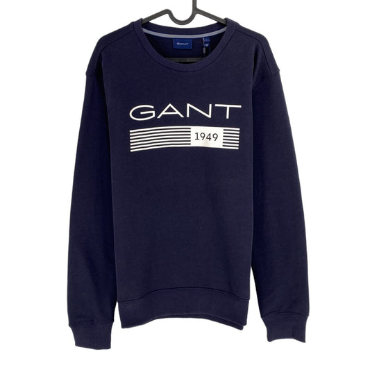 GANT Bleu Marine 13 Rayures Crew Neck Jumper Pull Taille L