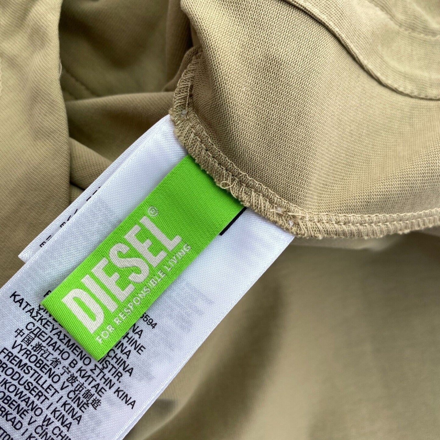 DIESEL Green Crew Neck Bells Dress Size 2XS XXS