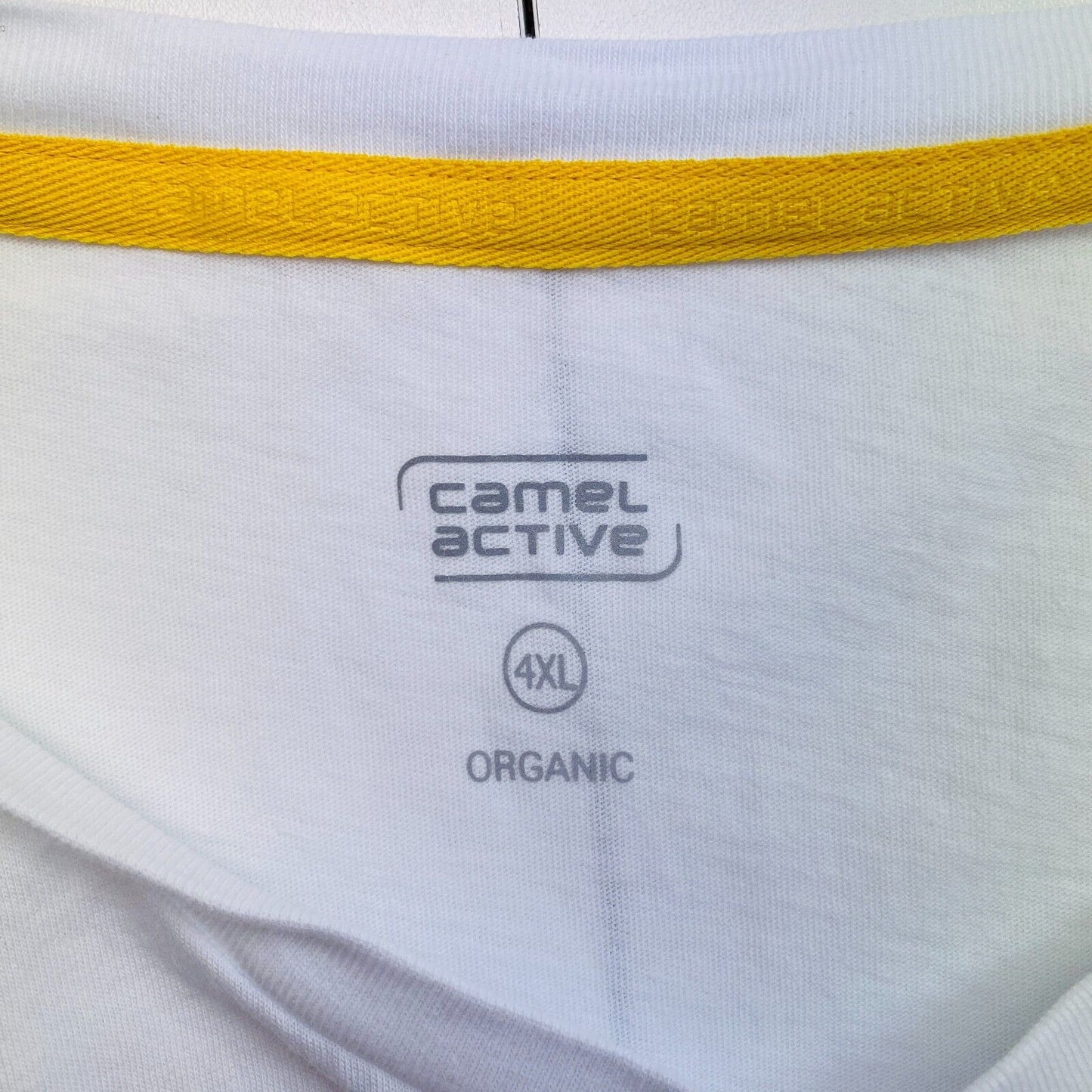 CAMEL ACTIVE Men White Crew Neck Short Sleeves T Shirt Size 4XL