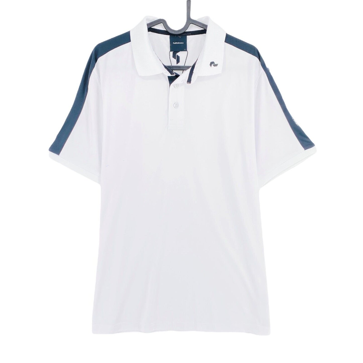 Peak Performance White Player Polo Shirt Size L