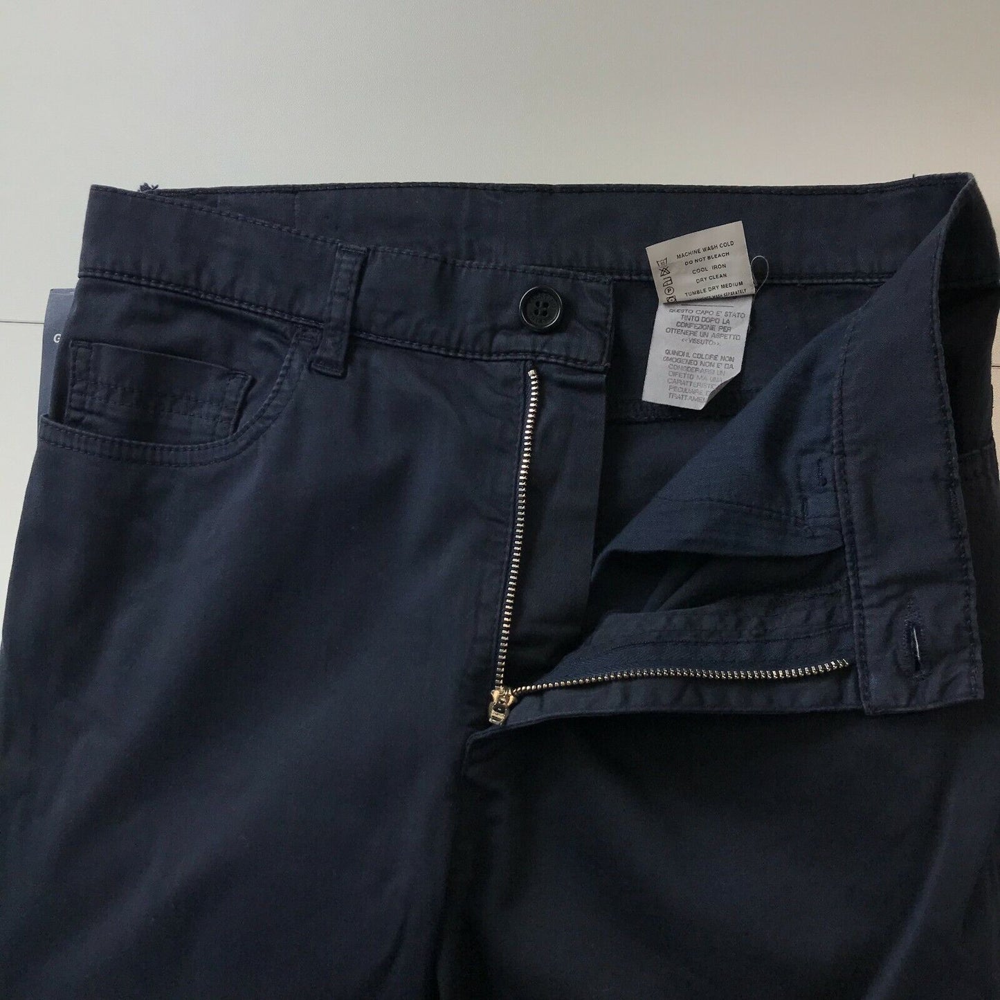 MARINA YACHTING Women Navy Blue Regular Straight Fit Chino Trousers Size W28