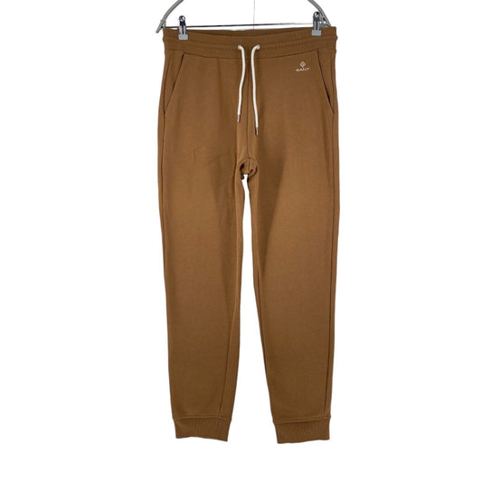 GANT Women Brown Regular Fit Cuffed Sweatpants Trousers Size L